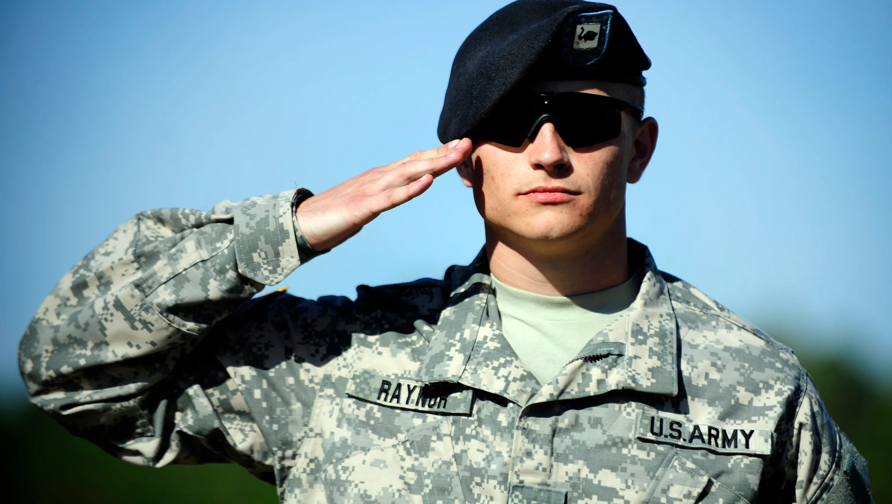 Soldier saluting in support of the veterans disability practice focus